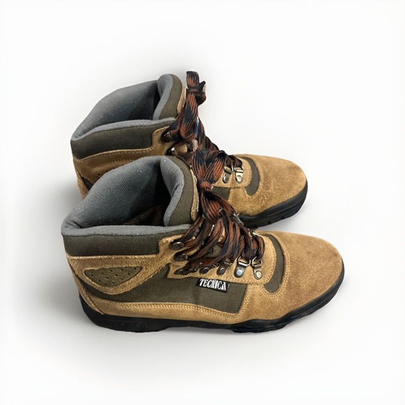 Vintage Tecnica Mesa Brown Suede Trekking/Hiking Boots Sz 7 Gorpcore 90s - Picture 2 of 10